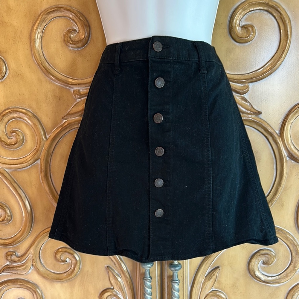 Mossimo Supply Co Black A-Line Mini Skirt Casual